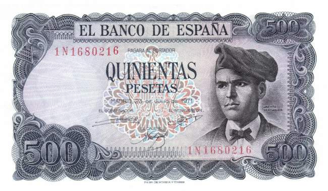 500 Pesetas 23.7.1971
